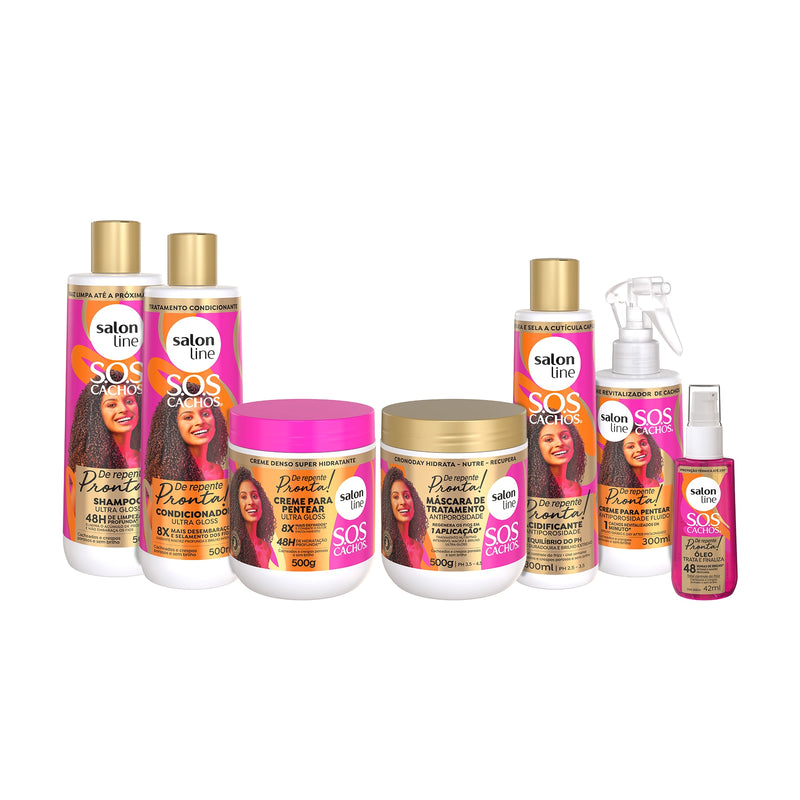 Kit Completo SOS Cachos De Repente Pronta