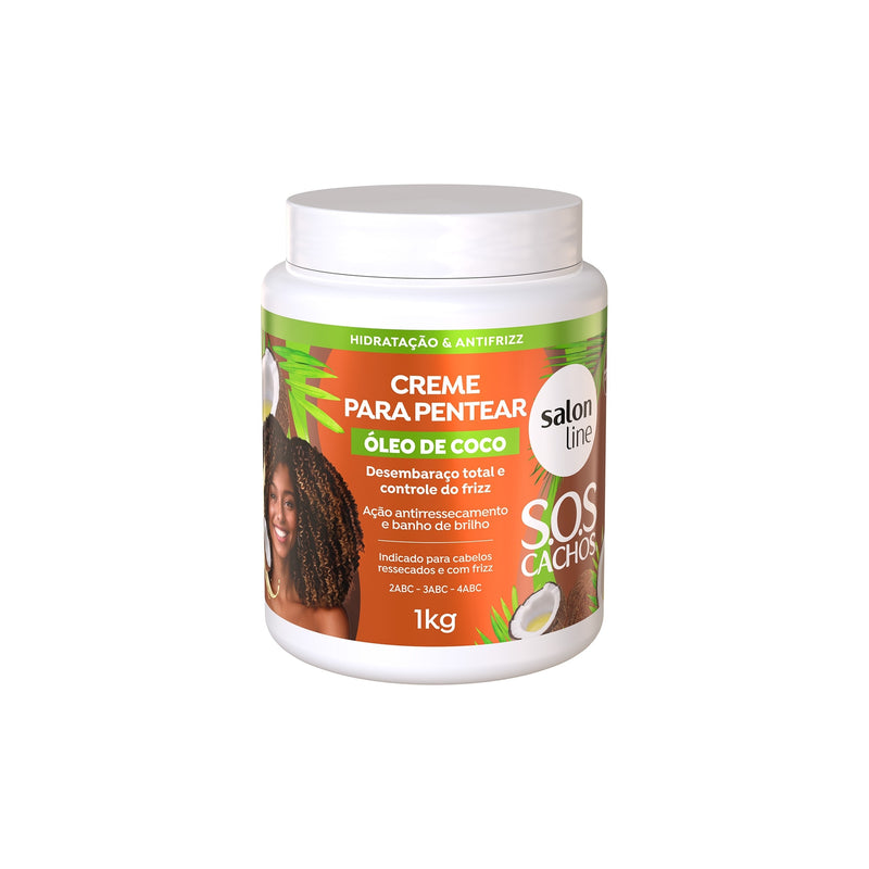 Creme para Pentear SOS Cachos Coco Tratamento Profundo Salon Line 1kg